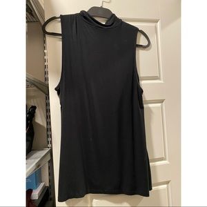 Express mock neck sleeveless top